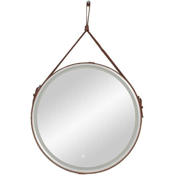 Зеркало Континент Millenium Brown Led D 650 на ремне из натуральной кожи коричневого цвета (ЗЛП836)