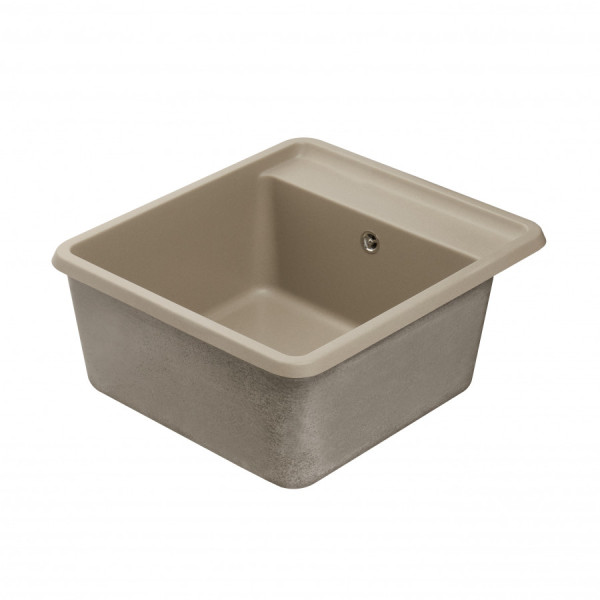 Мойка для кухни врезная Aquaton Беллис 510x570x250 серый шелк (1.A724.9.32B.S25.0)