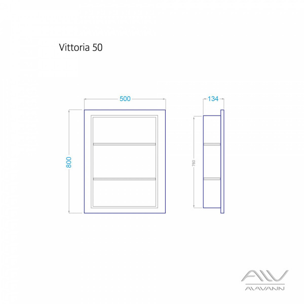 Шкаф зеркальный Alavann Vittoria 50-01 Шкаф зеркальный Alavann Vittoria 50-01
