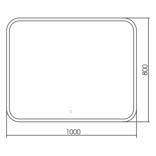 Зеркало Azario Стив 1000х800 LED-подсветка с диммером, сенсорный выключатель (ФР-00001304)