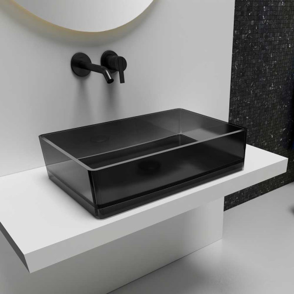 Раковина накладная ABBER Kristall 60x40 черная (AT2803Onyx) Раковина накладная ABBER Kristall 60x40 черная (AT2803Onyx)