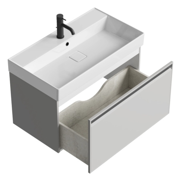 Тумба подвесная Aqwella Pure 792x443x464 туманный серый (PUR0108ST)