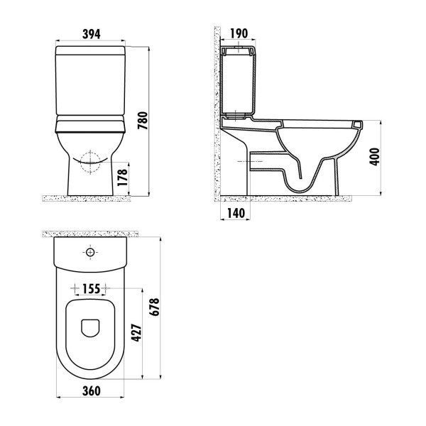 Бачок Creavit Vitroya (VT410-00CB00E-0000) Бачок Creavit Vitroya (VT410-00CB00E-0000)