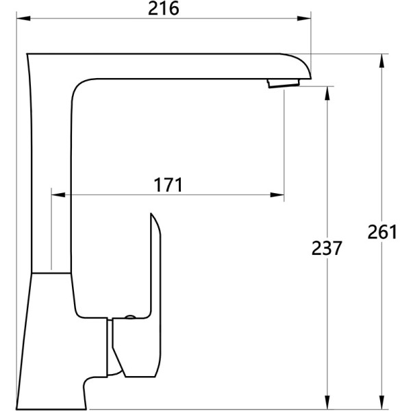 Смеситель для кухни Melodia della vita Heavy Metal черный (MDV35615bk)
