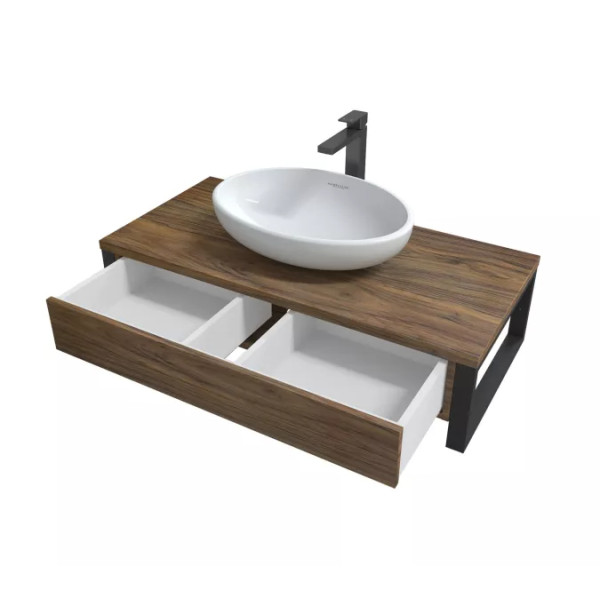 Тумба подвесная 1Marka Grundge Loft 1000x480x255 орех (Ц0000031985)