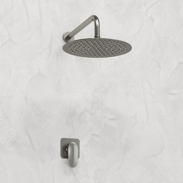 Смеситель для душа встраиваемый с верхней душевой насадкой WasserKRAFT никель (A1451.097.121)