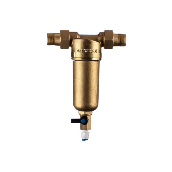 Фильтр самоочищающийся Гейзер-Бастион 121 3/4" (латунный корпус, со сгонами) (32669)