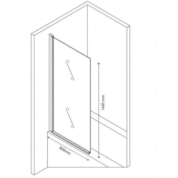 Душевая шторка на ванну Berges River 800*1400 стекло прозрачное, профиль хром сильвер (65001) Душевая шторка на ванну Berges River 800*1400 стекло прозрачное, профиль хром сильвер (65001)