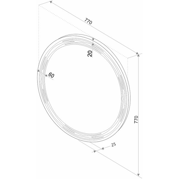 Зеркало с подсветкой Континент Talisman Led d 770 (ЗЛП36)