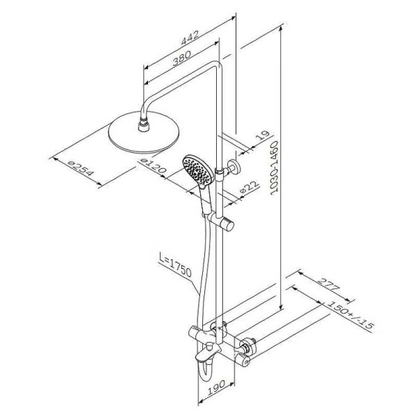 Душевая система AM.PM Like (F0780564) Душевая система AM.PM Like (F0780564)