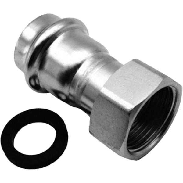 Переход 28*1"B с накидной гайкой Kromwell (нерж.ст., пресс) (KW.SP908002806)