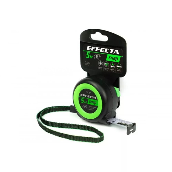 Рулетка 5 м (19 мм) Effecta Snap с автостопом (560519)
