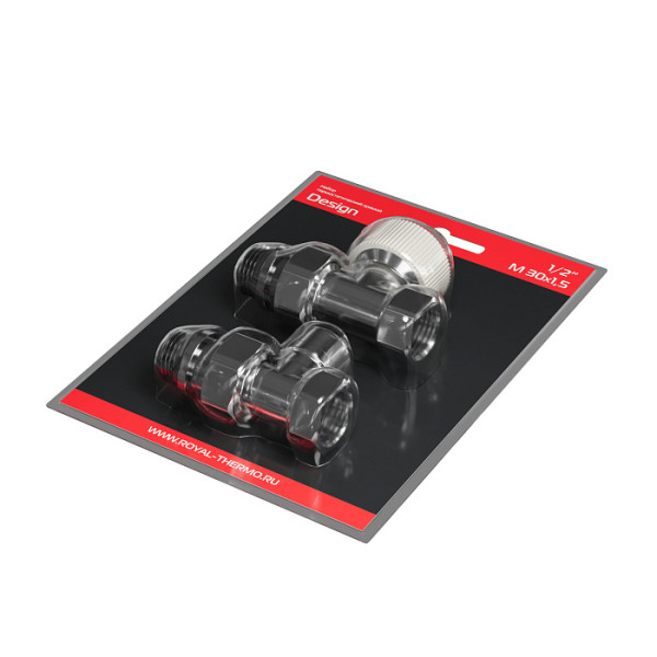 Комплект термостатический прямой 1/2" Royal Thermo Design М30х1,5 (Хром) (RATVDP11212CH) Комплект термостатический прямой 1/2" Royal Thermo Design М30х1,5 (Хром) (RATVDP11212CH)
