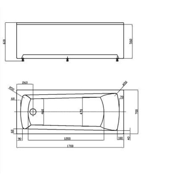Ванна акриловая Azario Enrica 170x70 (AV.0030170) Ванна акриловая Azario Enrica 170x70 (AV.0030170)