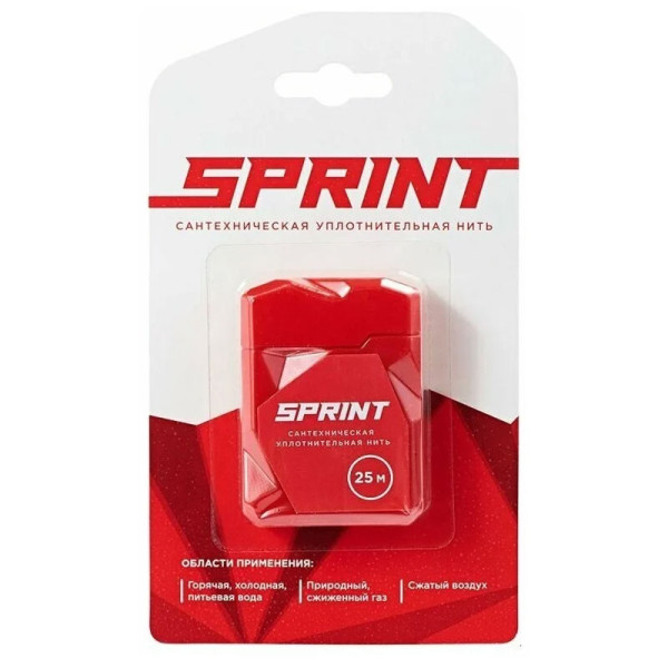Нить уплотнительная Sprint 25 м. бокс, блистер Сантехмастергель (4630009040651)