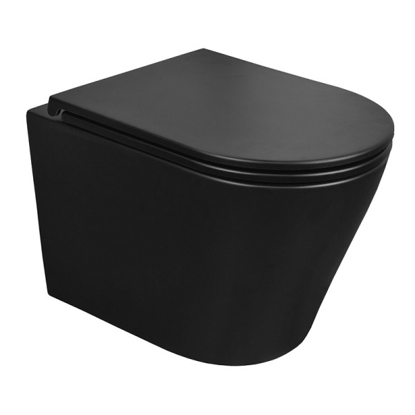 Унитаз подвесной Teramo безободковый с сиденьем микролифт 515x355x365 (AZ-0053-UQ3-MB)