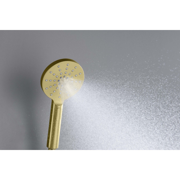 Душевая лейка Aquatek Оберон Select 120 3 jet шлифованное золото (AQ2006BG)