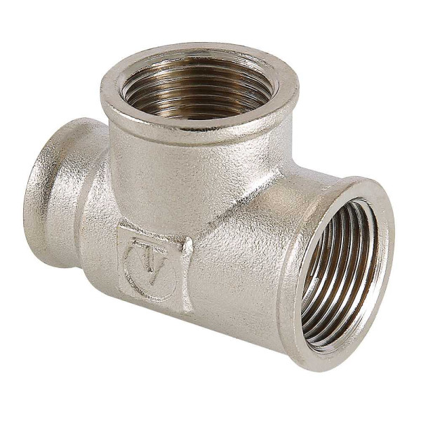 Тройник переходной 3/4"х3/4"х1/2" Valtec (никель) (VTr.750.RN.050504) Тройник переходной 3/4"х3/4"х1/2" Valtec (никель) (VTr.750.RN.050504)