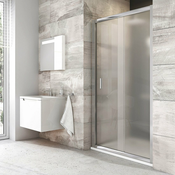 Дверь душевая Ravak Blix BLDP2-110 110x190 стекло матовое, профиль хром (0PVD0C0ZG)