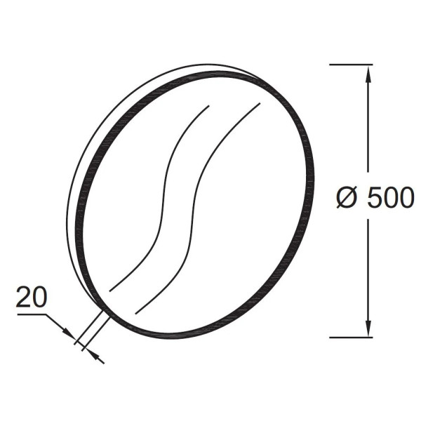 Зеркало Jacob Delafon Rive Gauche 500x20x500 черный матовый (EB1176-S14)