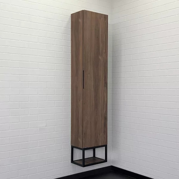 Пенал подвесной Comforty Порто 350x240x1700 дуб темно-коричневый (00-00009982)