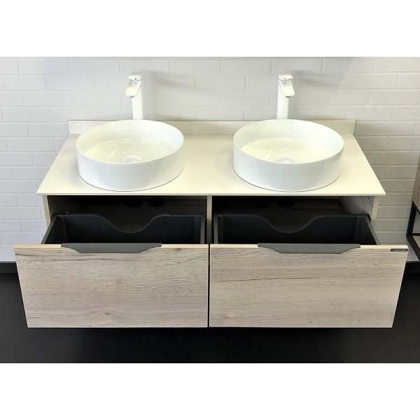 Тумба подвесная Comforty Порто 1200x520x645 дуб дымчатый/белый (00-00008910) Тумба подвесная Comforty Порто 1200x520x645 дуб дымчатый/белый (00-00008910)