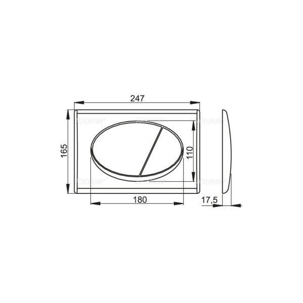 Клавиша смывная AlcaPLAST белая (M70)