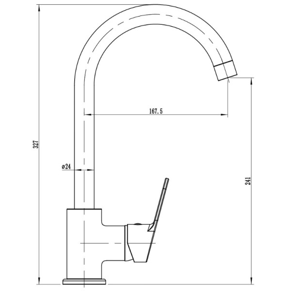 Смеситель для кухни Voda Aqua R-излив (AQ519)