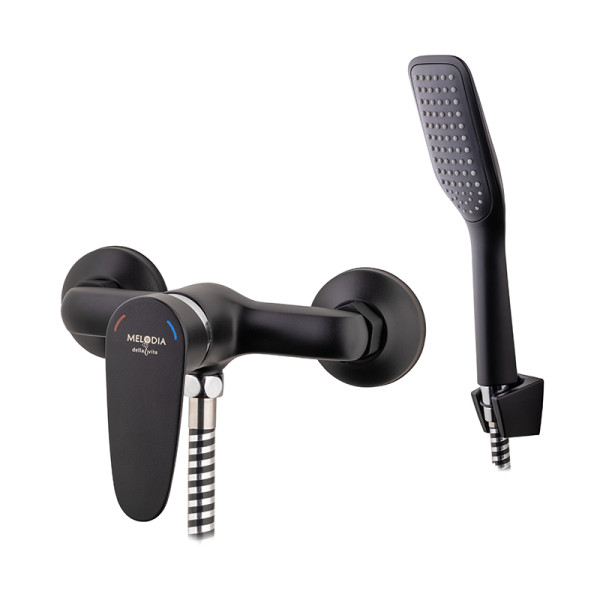 Смеситель для душа Melodia Moderno с душевым гарнитуром, хром (MDV35150bk) Смеситель для душа Melodia Moderno с душевым гарнитуром, хром (MDV35150bk)