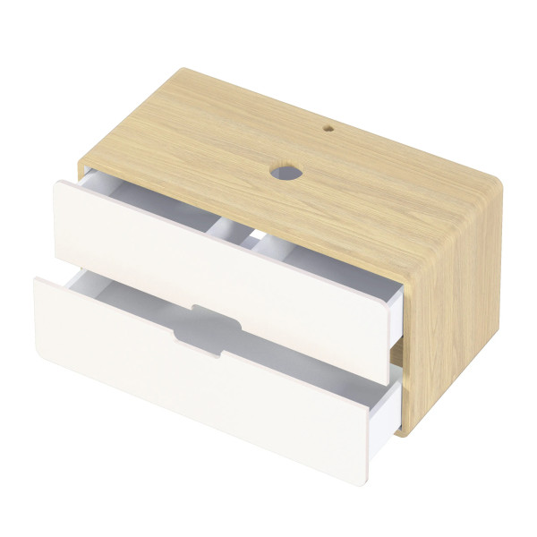 Тумба подвесная 1Marka Vortex  1000x500x50 (орех лучистый солнечный/монолит айсберг) (Ц0000033060)