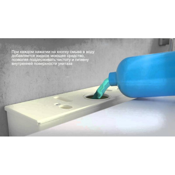 Унитаз подвесной Vitra Metropole безободковый, с емкостью для чистящей жидкости (7672B003-1686)