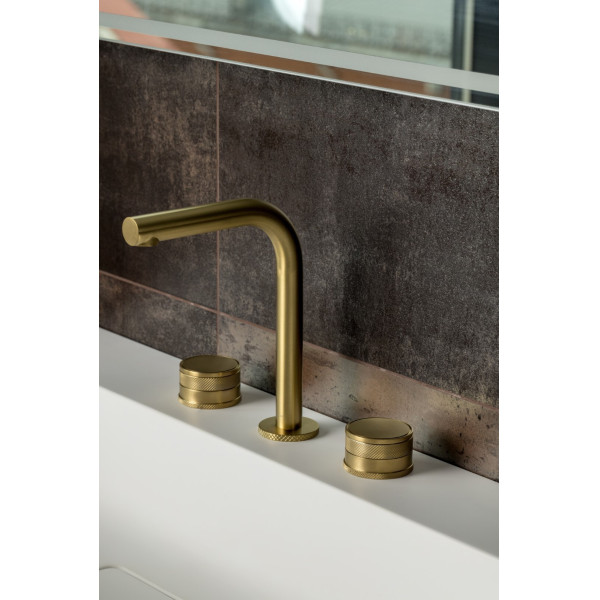 Смеситель для раковины на 3 отв.Boheme PRESTIGE MG (золото-матовый) (152-MG-PR)