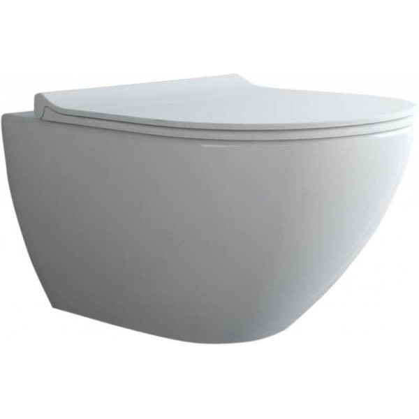 Унитаз подвесной Berges Puma Rimless 510*365*305 сиденье дюропласт Toma Slim SO, микролифт (82131)