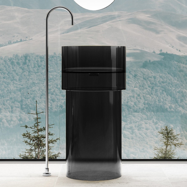 Раковина напольная ABBER Kristall 45x45 черная (AT2701Onyx-H) Раковина напольная ABBER Kristall 45x45 черная (AT2701Onyx-H)