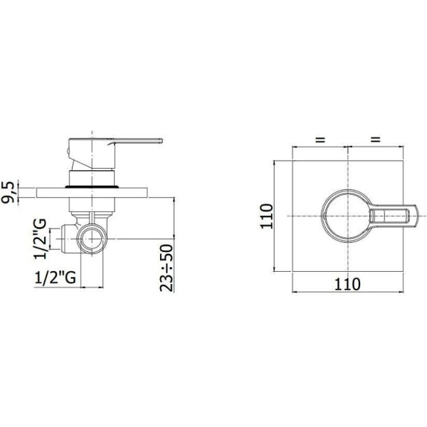 Смеситель для душа Paffoni Ringo с внутренней частью, черный (RIN010NO/M) Смеситель для душа Paffoni Ringo с внутренней частью, черный (RIN010NO/M)