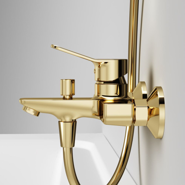 Смеситель для ванны и душа AM.PM X-Joy золото (F85A10099)