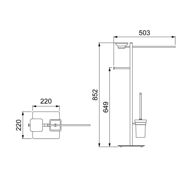 Стойка в ванную комнату Timo Selene 10085/00 (хром) (10085/00)