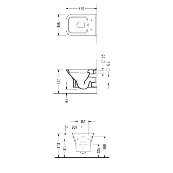 Унитаз подвесной Serel Nita 52x35,5 с ободком, с сиденьем микролифт Zeta (NT10SL)