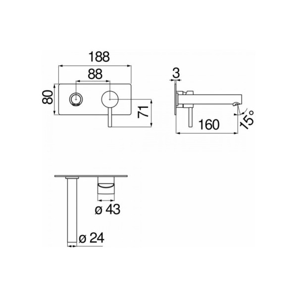 Смеситель для раковины Nobili Live (LV00498CR)