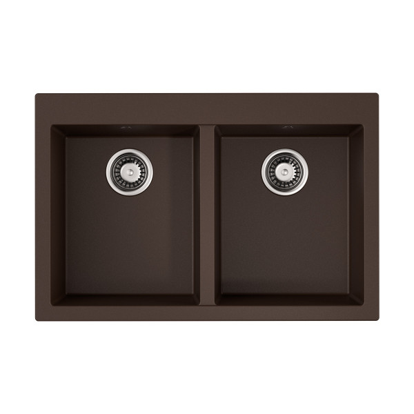 Мойка для кухни врезная Omoikiri Bosen 80-2-DC Tetogranit/темный шоколад (4993840)