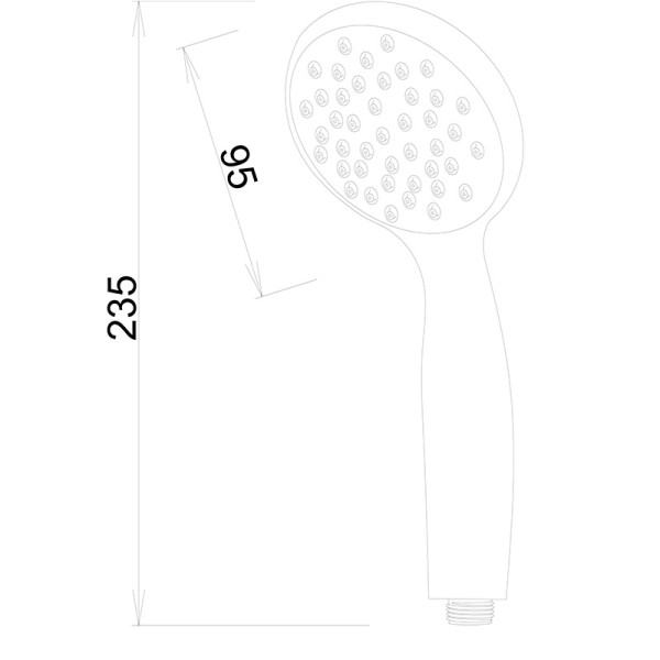 Лейка душевая Melodia Luxe 1 функция d95 хром (MKP26105BL)
