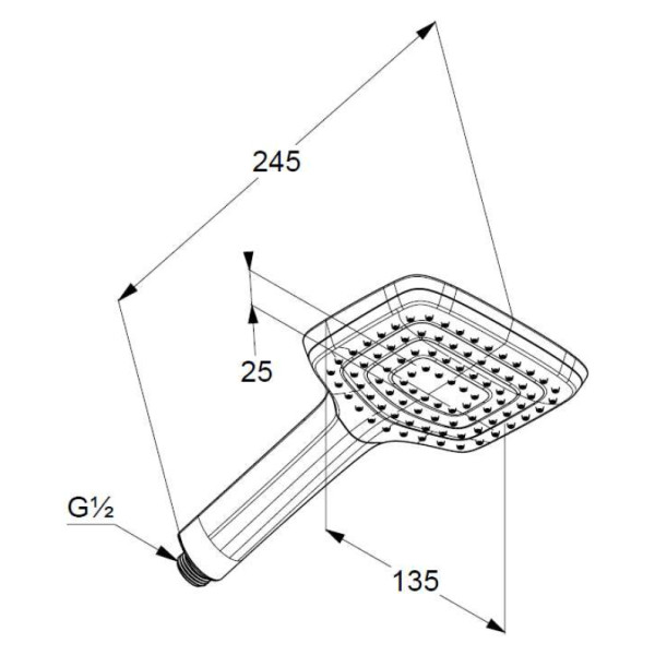 Душевая лейка Kludi Freshline 245*135*55 хром (6450005-00)