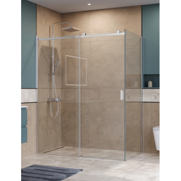 Душевой уголок BelBagno Soft Close-2 160x80x200 стекло прозрачное, профиль хром глянцевый (SOFT_CLOSE-2-AH-1-160/80-C-Cr)