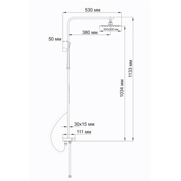 Душевой гарнитур WasserKRAFT (A042)