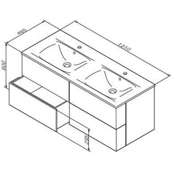 Раковина встраиваемая AM.PM Spirit 2.0 120х49 белый глянец (M70AWCD1202WG)