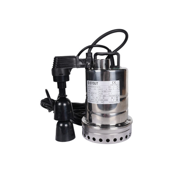 Насос дренажный Stout с вертикальным поплавком, кабель 10 м, 230V, Q=175 л/мин, H=10 м SPD-0003-200450 Насос дренажный Stout с вертикальным поплавком, кабель 10 м, 230V, Q=175 л/мин, H=10 м SPD-0003-200450