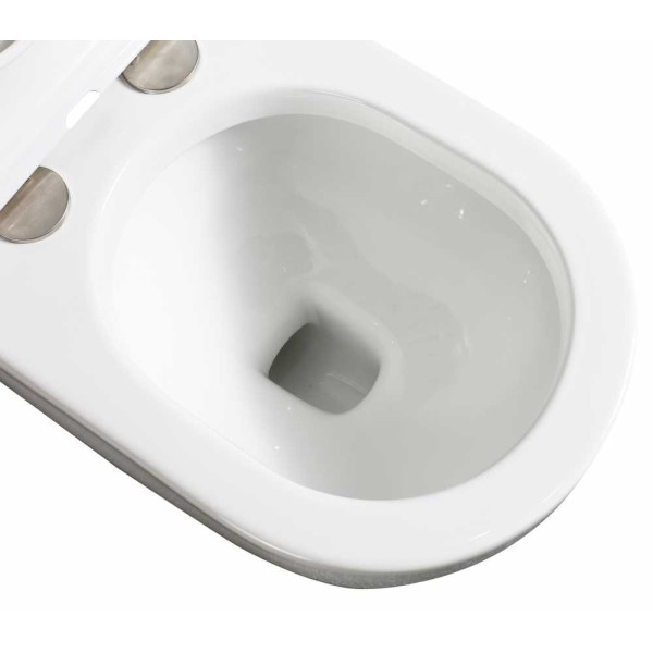 Унитаз напольный Abber Bequem с импульсным смывом, белый (AC1114P)