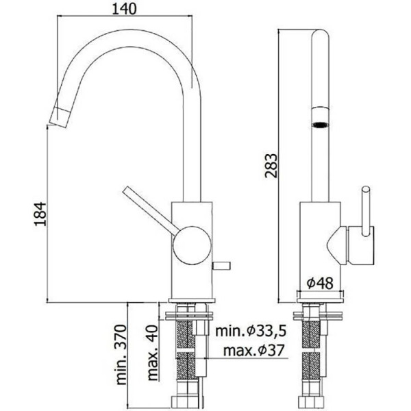 Смеситель для раковины Paffoni Light черный (LIG078NO)