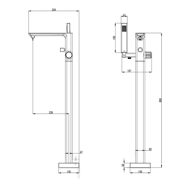 Смеситель для ванны и душа Azario Piano хром (AZ-208260AB5C-0308A) Смеситель для ванны и душа Azario Piano хром (AZ-208260AB5C-0308A)