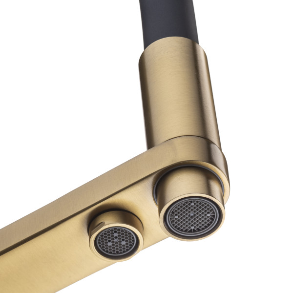 Смеситель для кухни Swedbe Select с каналом для подключения фильтра с гибким изливом золото (8440GO) Смеситель для кухни Swedbe Select с каналом для подключения фильтра с гибким изливом золото (8440GO)